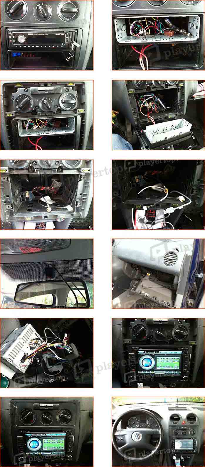 installation autoradio volkswagen caddy 2004 2012